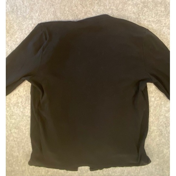 Rafaella Black Open Front Cardigan Metal Stud Embellished Woman's Size‎ Medium - Picture 3 of 5